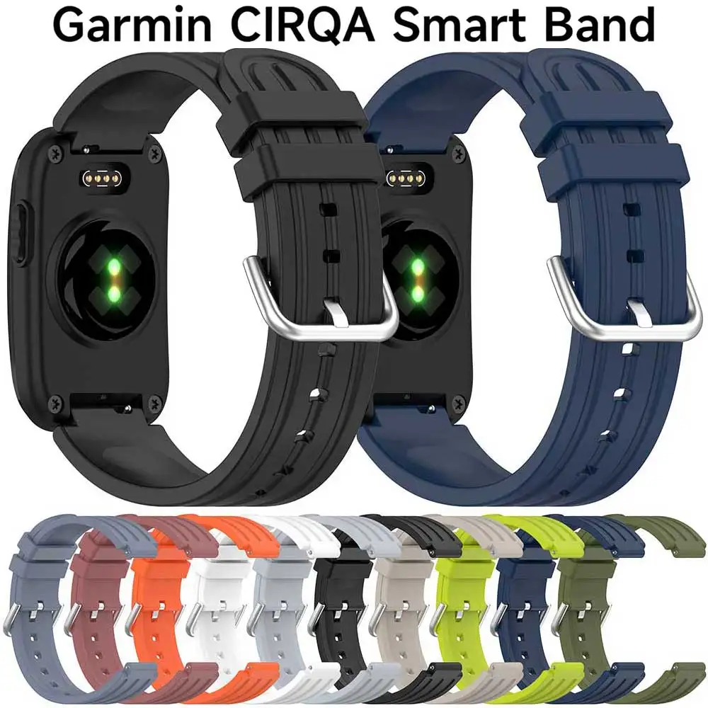 New Soft Silicone Strap for Garmin CIRQA Smart Band Sports Fitness Tracker Sport Adjustable Loop Strap Wristband for Men & Women