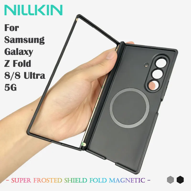 

NILLKIN Magnetic Case For Samsung Galaxy Z Fold 8/Z Fold 8 Ultra, PC Material Matte Thin Case with Aerospace Aluminum Lens Frame
