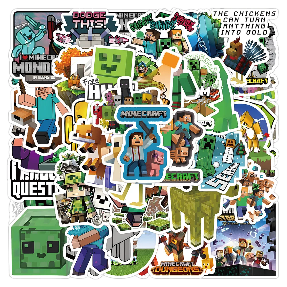 50 Stück Spiel-MC Personalisierte Graffiti-Roller Notizbuch Wasserfeste Aufkleber