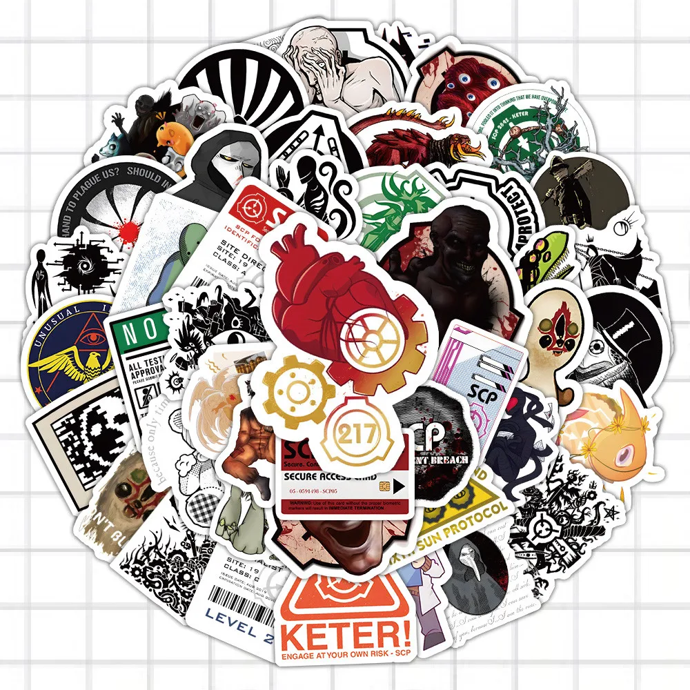 ​ مجموعة ملصقات فتحة SCP مكونة من 60 ورقة - شارات غامضة قابلة للإزالة للمخططين والحرف اليدوية (وثيقة مصممة) (متجر عوالم الرسوم المتحركة)