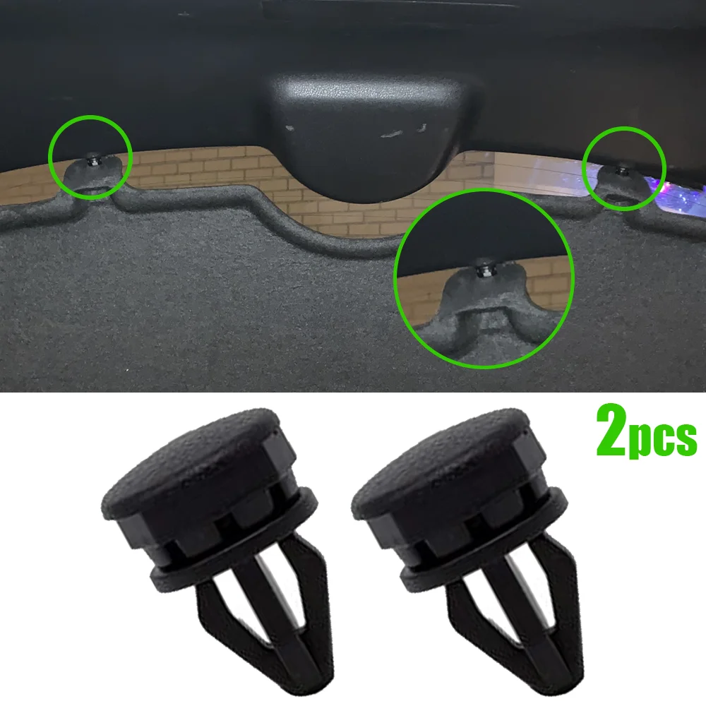 2X Parcel Shelf Clips For Nissan Juke F15 Rear Plastic Button Bootlid Interior Trunk Hanger Cargo Hook Fastening Brackets Rivet