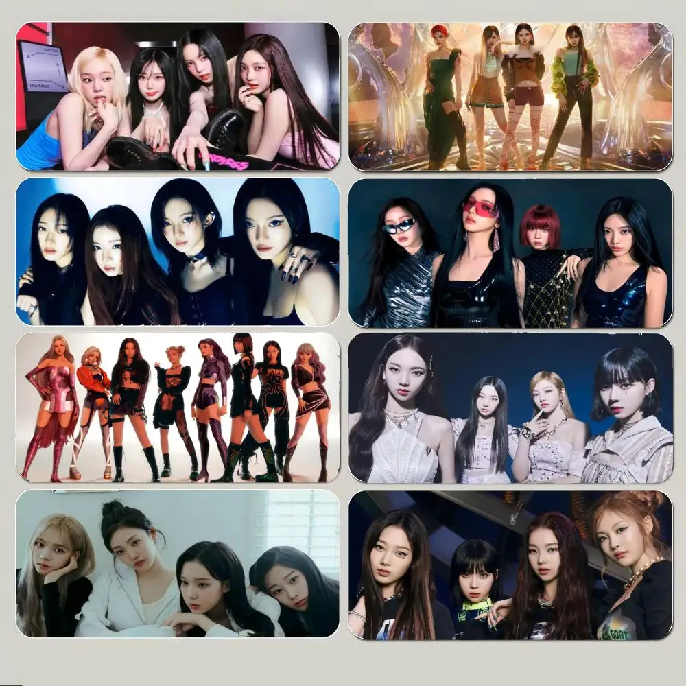 Popular Group Kpop band A-Aespa Mouse Pad Large Gaming Mousepad with Thick Stitched Edge Non-Slip Desk Mat