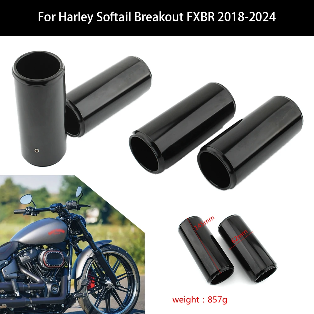 

FOR Harley Davidson Softail Breakout FXBR FXBRS 2018-2023 Motorcycle Front Fork Boot Slider Covers Upper Shock Absorber Cover