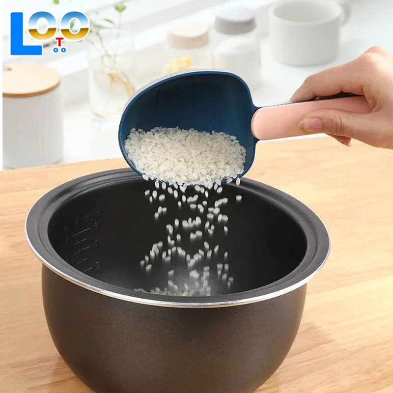 Мерная ложка для риса, многофункциональная ложка для кормления корма для домашних животных с уплотнительным зажимом, бытовая пластиковая кухонная мерная ложка
