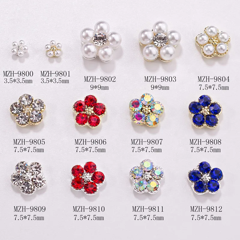 

10pcs/pack Luxury Nail Art Gems Rhinestones Fingernail Charms Jewelry Manicure Parts Nail Decoration Accessories Nail Supplie@52