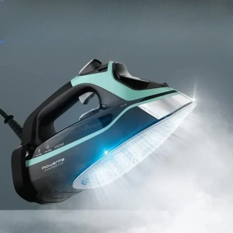 

For Rowenta Steam Force Stainless Steel Soleplate Steam Iron for Clothes 400 Microsteam Holes, Cotton, Wool, Poly, Silk, Linen