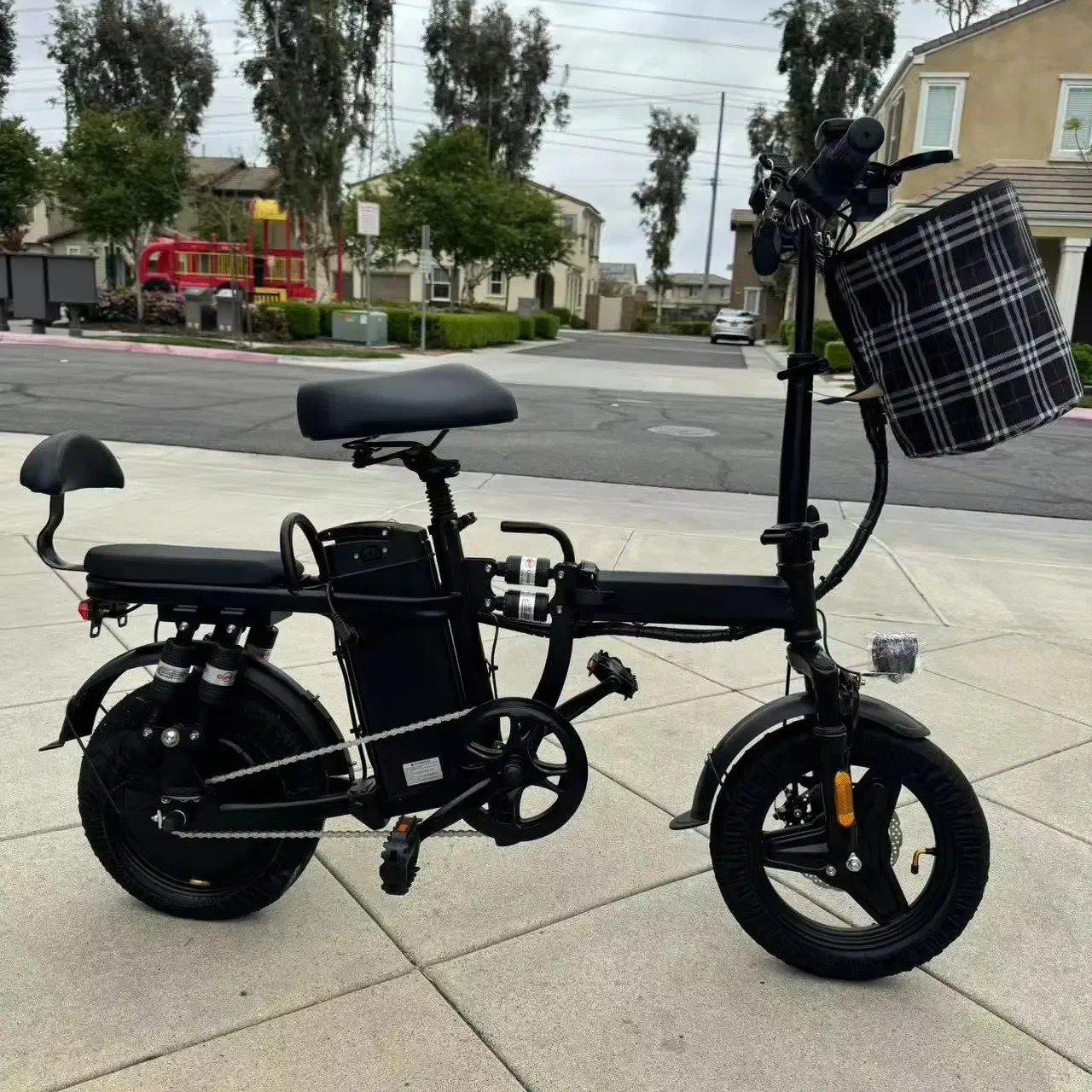 

Mini Size 500W 48V 14 Inch Folding Electric City Bicycle 48V Lithium Battery Power Disc Brake Braking E Bike