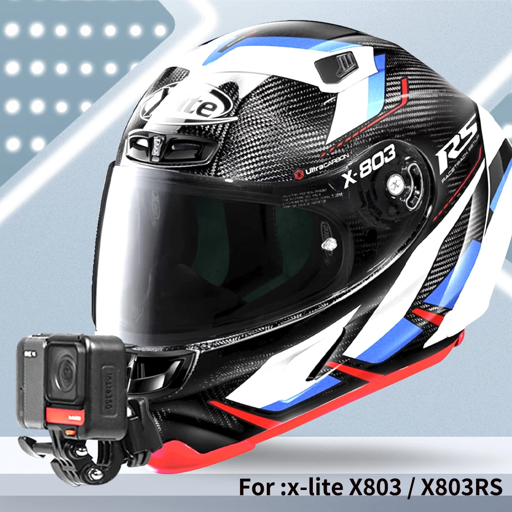 For Nolan X-lite X803rs Customized Motorcycle Helmet Chin Mount for GoPro 11 Insta360 One X3 X2 RS DJI Action Camera Accessories