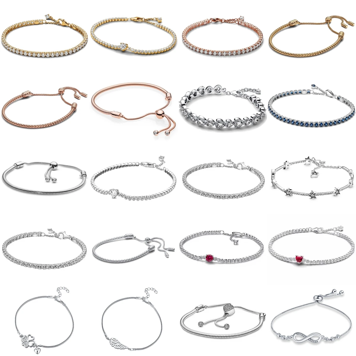 

925 Sterling Silver Wings Four-leaf Clover Charm For Women Fashion Classic Original DIY General Size Bracelet Exquisite Jewelry