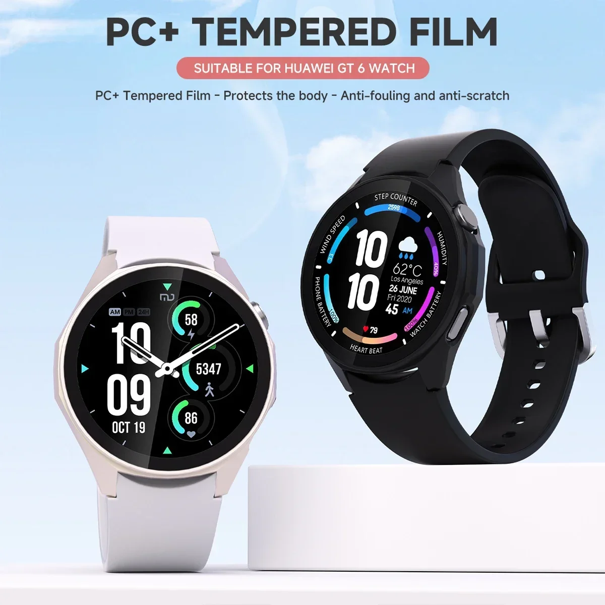 Glas + PC Cover voor Huawei Horloge GT 6 46mm 41mm Case Volledige Dekking Beschermende Bumper voor Huawei GT 6 46mm Case Gereedschap Accessoires