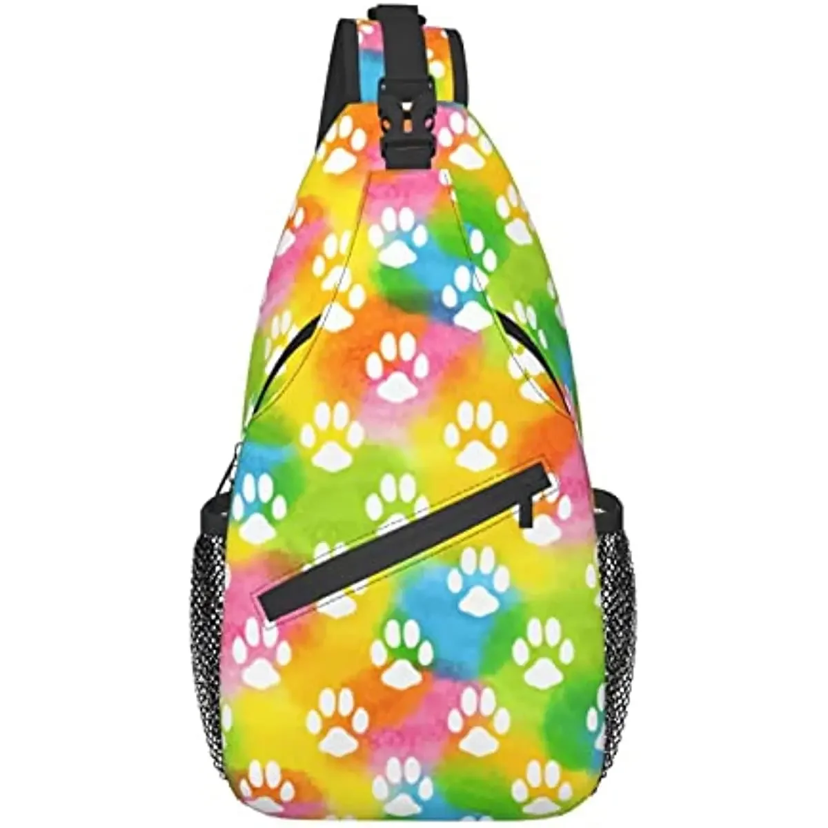 Dog Paw Print Animal Footprint Sling Bag for Women Men Crossbody Shoulder Bags Casual Sling Backpack Chest Bag Travel Hiking