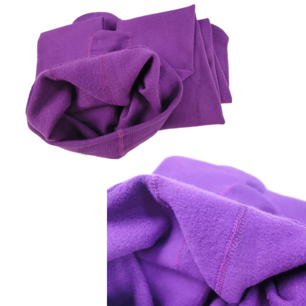 Meninas inverno quente forrado collants roxo grosso elástico leggings crianças confortáveis leggings quentes para saias vestidos