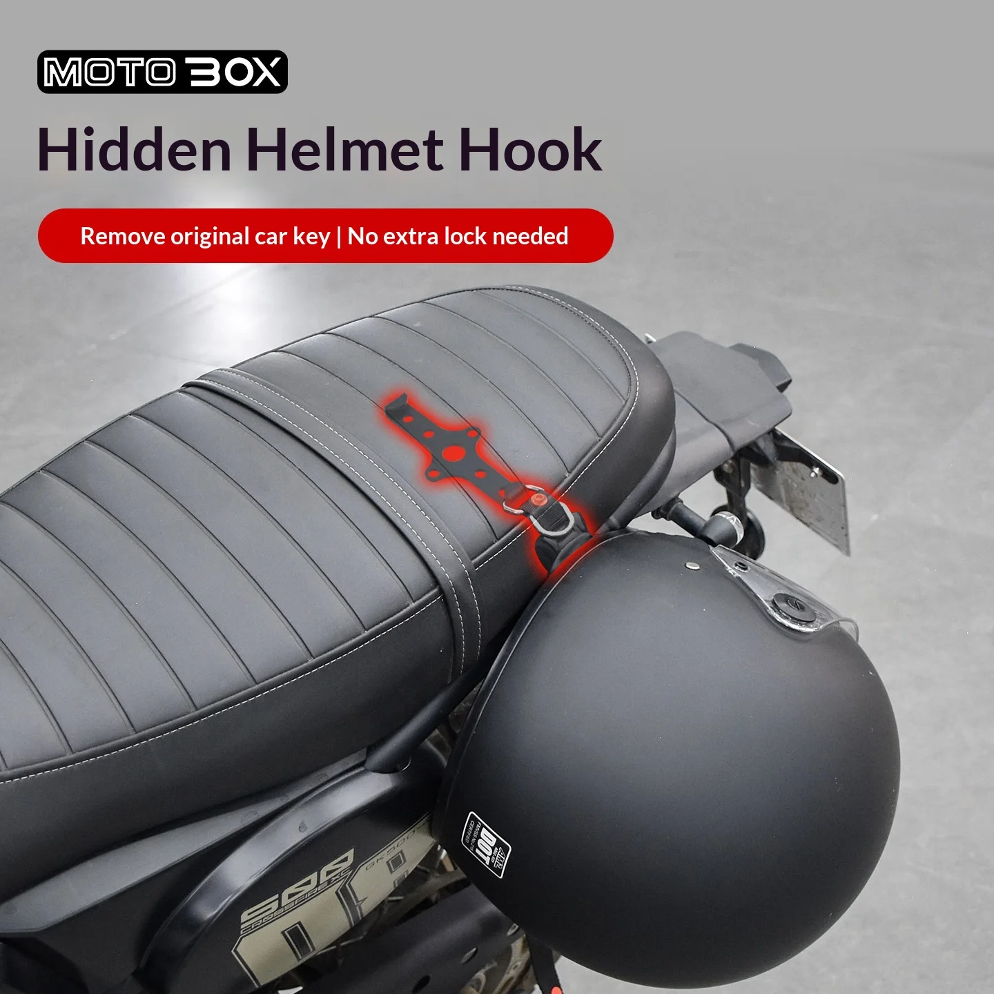 【Premium】For GAOKIN GK500/Thor650 Modified Hidden Helmet Lock Stainless Steel Motorcycle Anti-theft Hook Fixing Kit