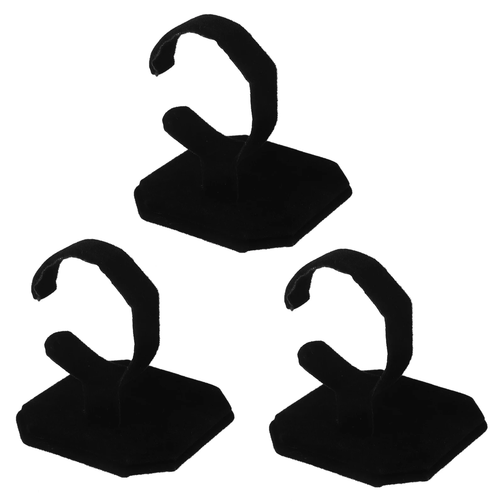 

3 шт. органайзер для ювелирных изделий, подставка для часов, браслет, дисплей, C-образная стойка, черные часы