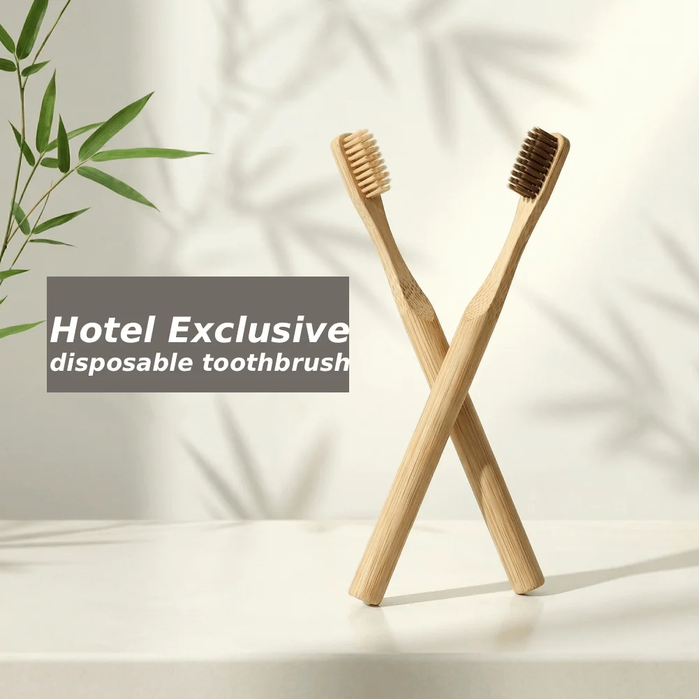 1/50PCS Bamboo Toothbrushes Soft Bristles Toothbrush Eco Friendly Biodegradable Wooden Handle Teeth Whitening Brush for Adults
