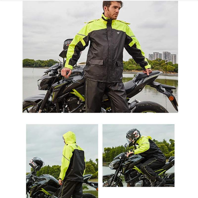 Mode Regenjas Motorfiets Regenjas Waterdichte Mannen Regenkleding Pak Regen Jas Regen Schoen Cover Regen Laarzen Hoge Kwaliteit