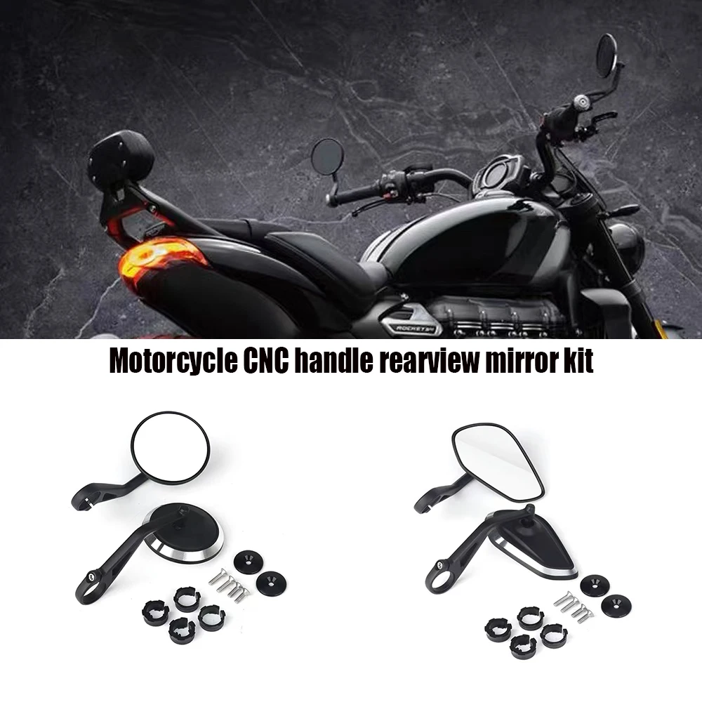 

For Rocket 3 Street Triple S 765 765RS 765R Trident 660 Speed Triple 1200RS 1200RR Motorcycle Handlebar Rearview Bar End Mirrors