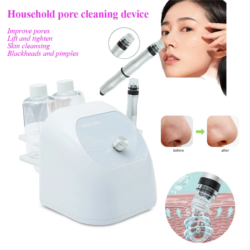 

2024 Beauty Facial Lift Cleaner Pore Vacuum Blackhead Remover Portable Deep Cleansing Small Bubble Hydro Machine for Nose Face