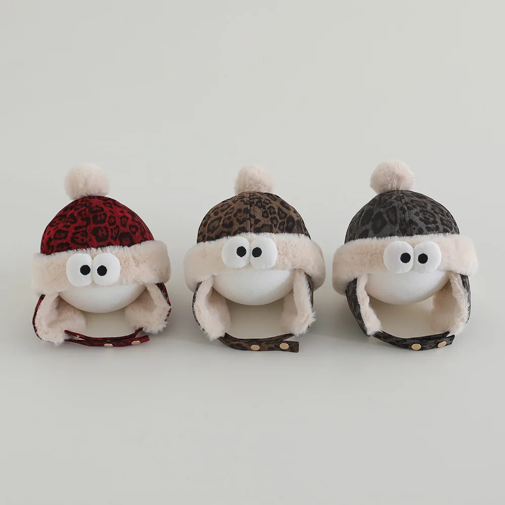 

Baby Fleece-lined Warm Cap Winter Korean Style Ear Protection Hat With Scarf Autumn/winter Suitable For Boys Infant Fashion