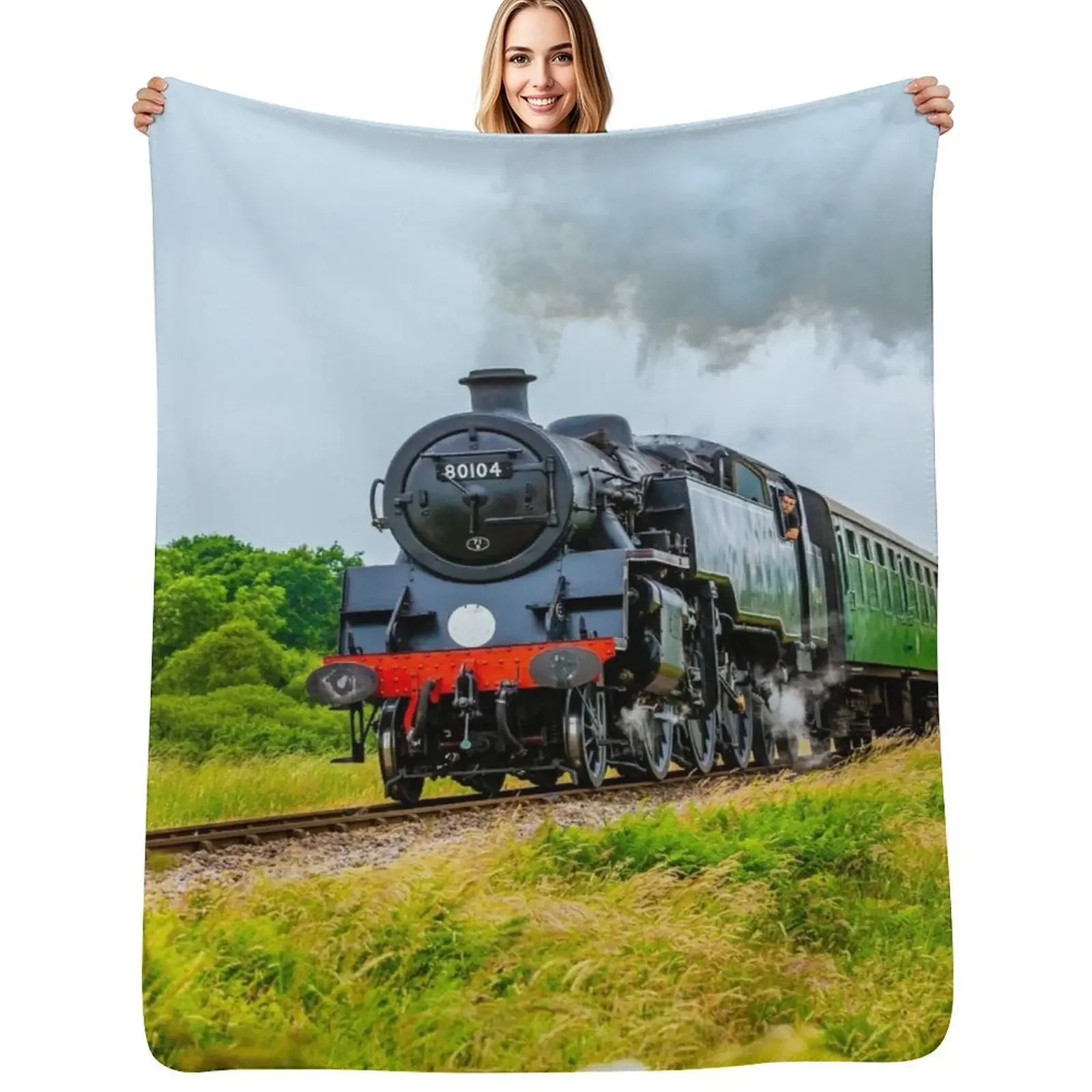 

Under full steam Throw Blanket Plaid on the sofa Luxury Designer Warm Blanket