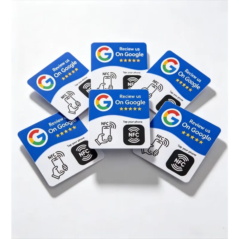 NFC 215 Programmable QR Code Review Card Workstation NFC supports writing Google review cards and can be easily pasted.