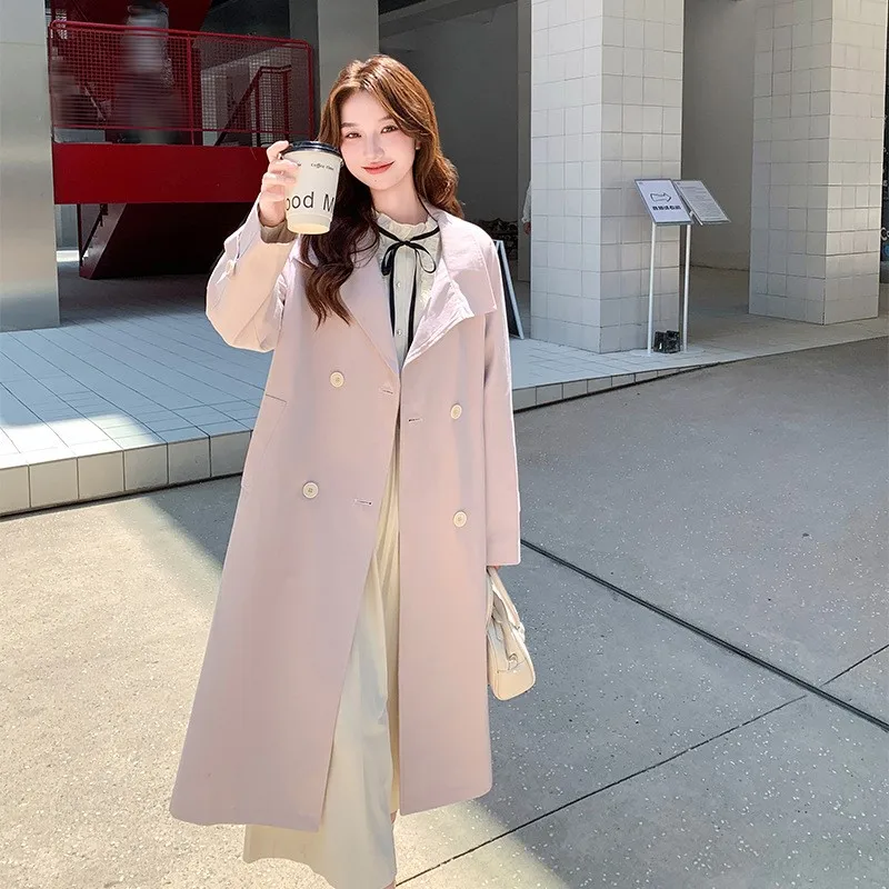 

A new youthful versatile comfortable and skin-friendly casual fashion trench coat