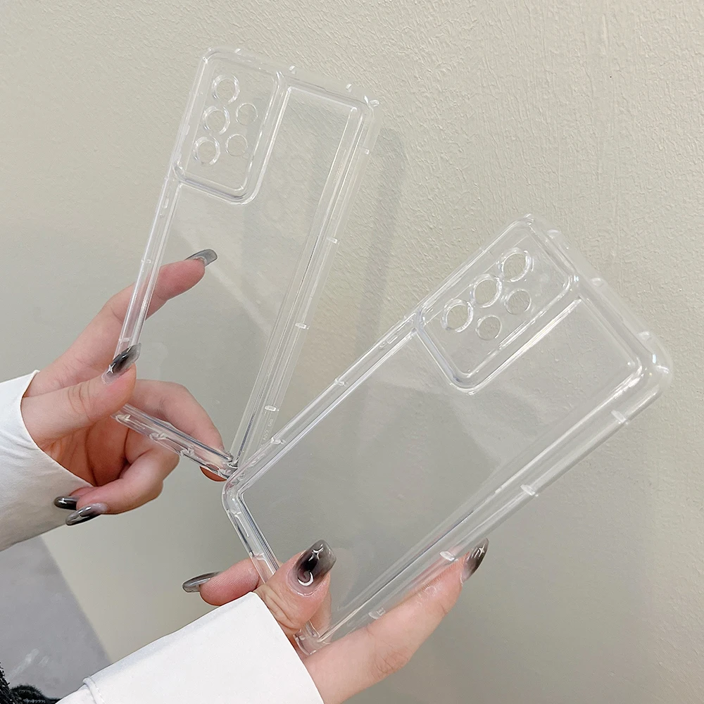 Coque de téléphone transparente souple pour Samsung A56 5G A55 A54 A53 A36 A15 A35 A34 A14 A73 S20 S21 FE S22 S23 Plus S24 S25 Ultra