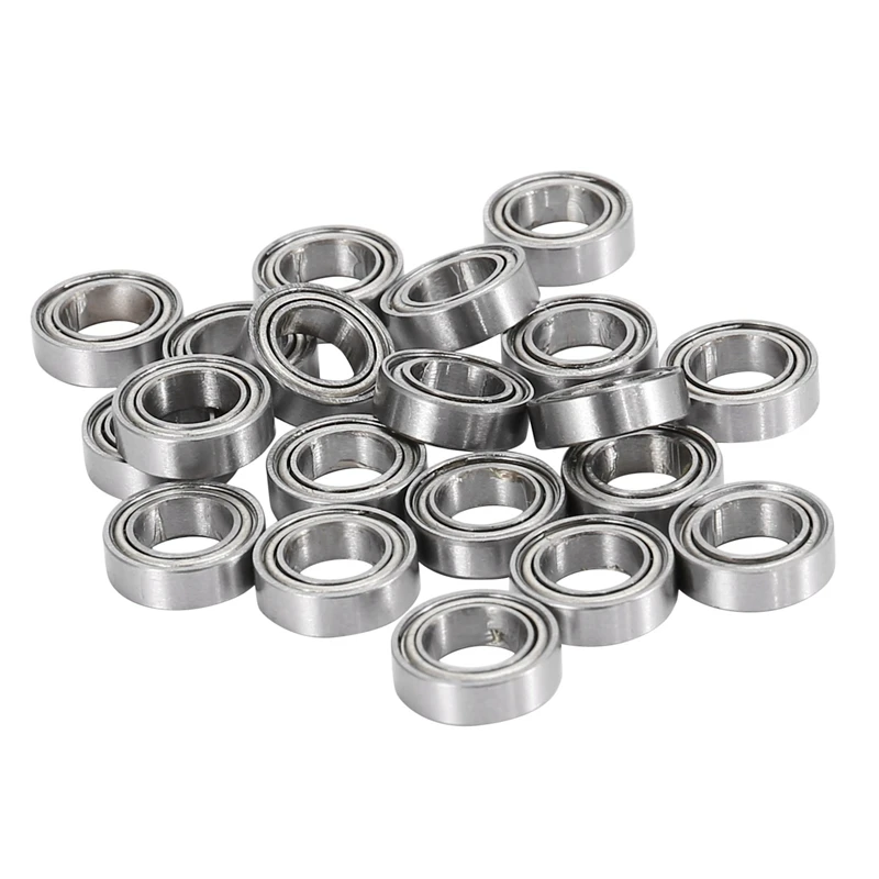 40Pcs MR106-ZZ Bearing 6 X 10 X 3Mm Metal Shielded Ball Bearing Pre-Lubricated With Grease Radial Ball Bearing