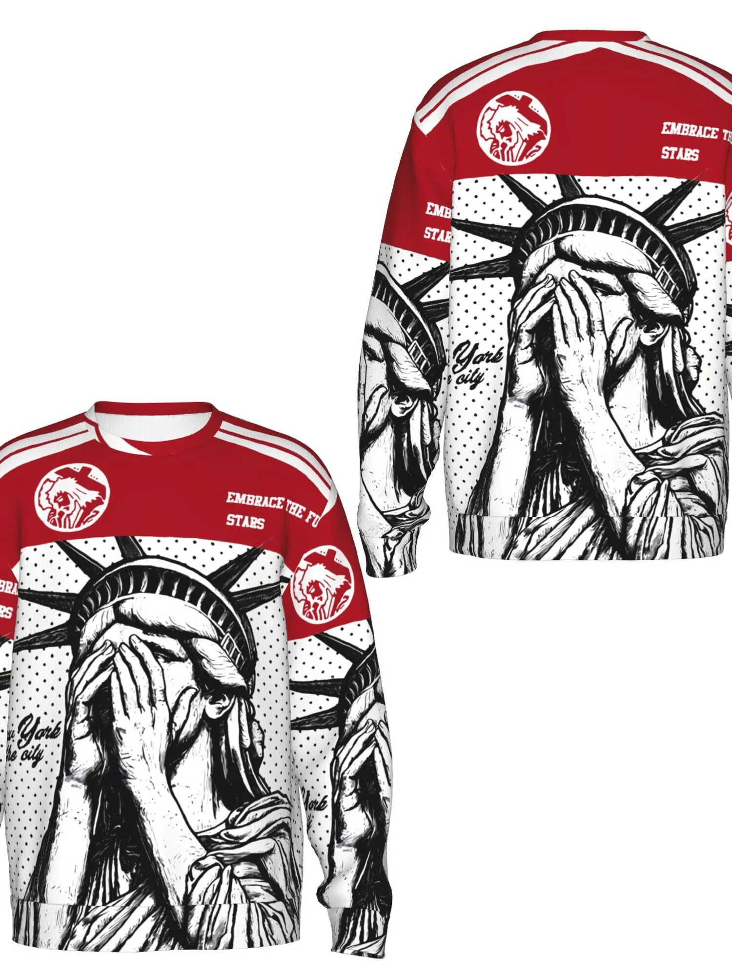2026 Autumn/Winter Best-selling Fashionally Simple Casual Comfortable Soft 3D Angel Patterned Print Men's Long-Sleeved Shirt view 3