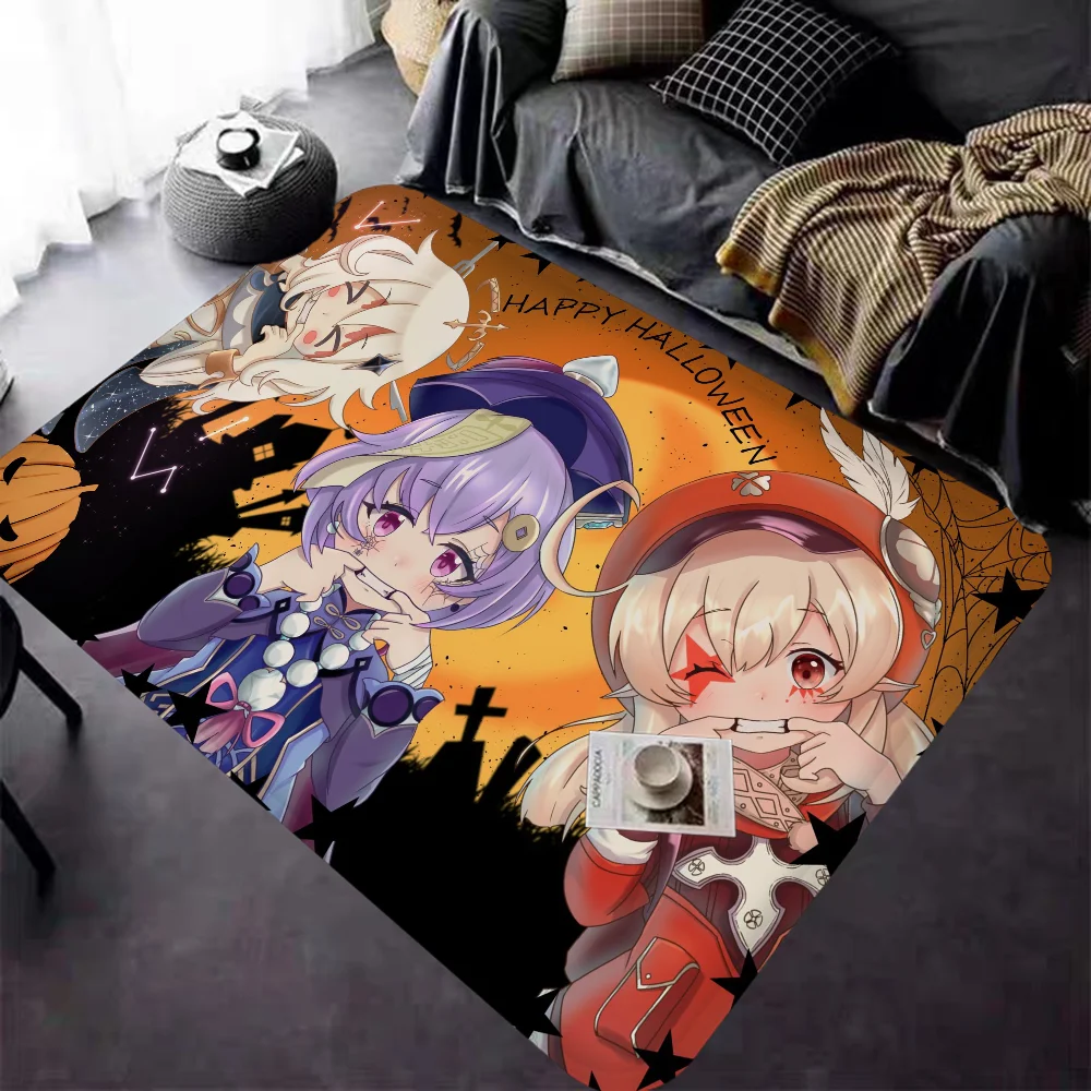 

Genshin Impact Cartoon Room Mats Cheaper Anti-slip Modern Living Room Balcony Printed Modern Home Decor