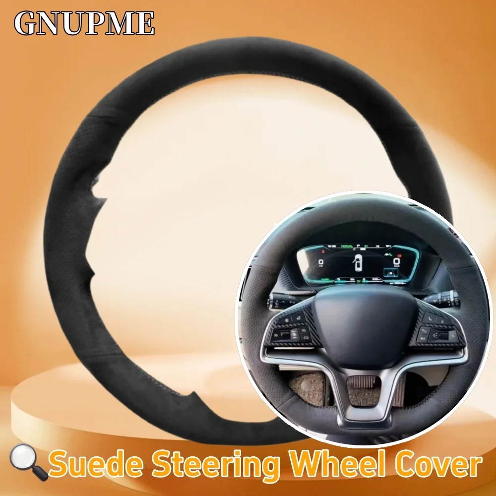 

Custom Car Steering Wheel Cover Soft Suede Leather For BYD Song Plus Dmi Song Pro EV New Energy Qin Plus Car Steering Wrap