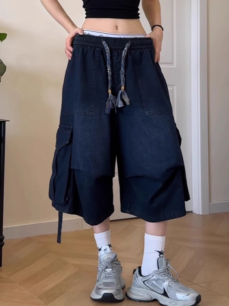 

American Sle Loose Straight Leg Jeans orts Men's Vintage Waed Design Cool Pants Casual Breathable Autumn Wear