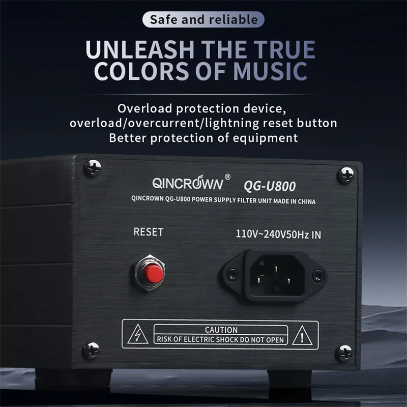 Qincrown-電圧ポインター,電源フィルター,ノイズリダクション,電源コンセント,hfi,オーディオ,QG-U800