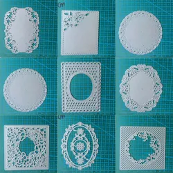 Framework background Metal Cutting Dies Stencil DIY Scrapbooking Album Paper Card Template Mold Embossing Craft Decoration
