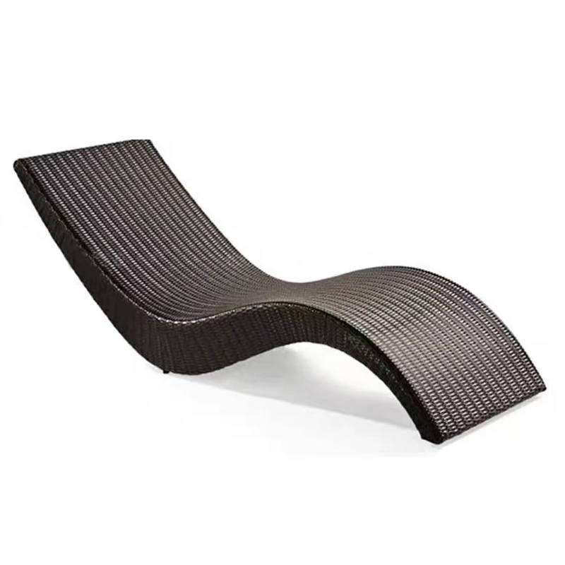 

Antique Waterproof Sea Beach Swimming Pool Side Patio Wicker Garden Rattan Outdoor Sun Lounger