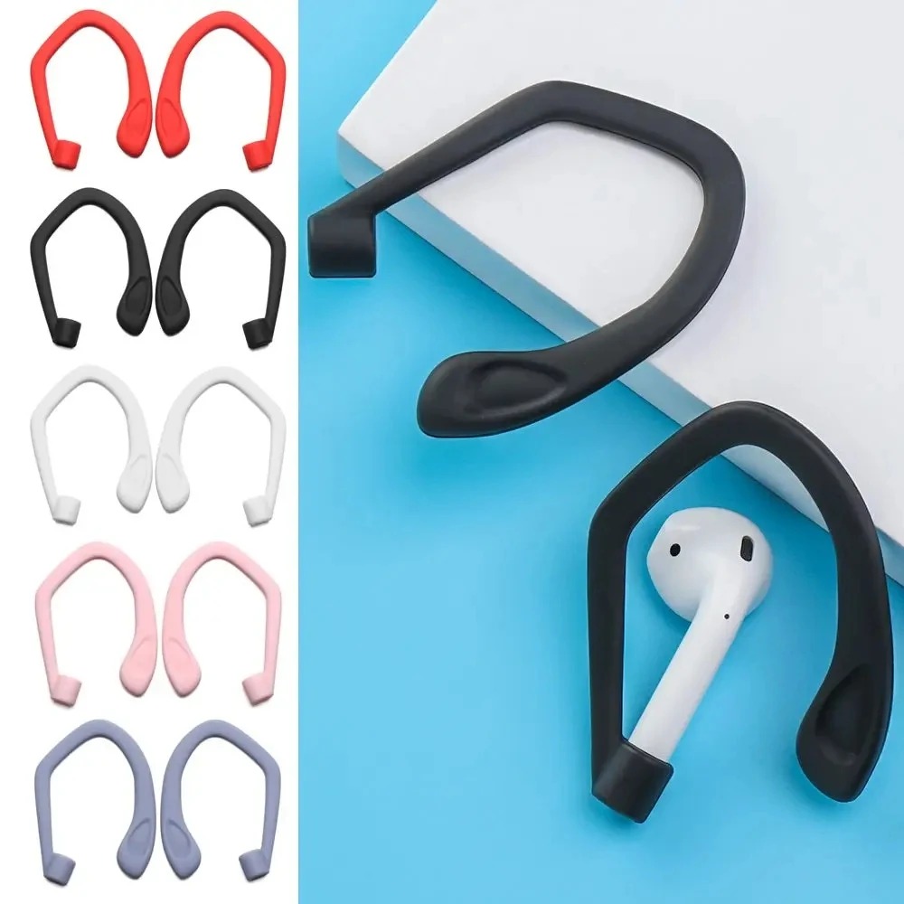 

2 Pair 2024 New For Apple AirPods 1 2 3 Pro Eartips Secure Fit Hooks Silicone Anti-lost EarHook Wireless Earphone Accessories