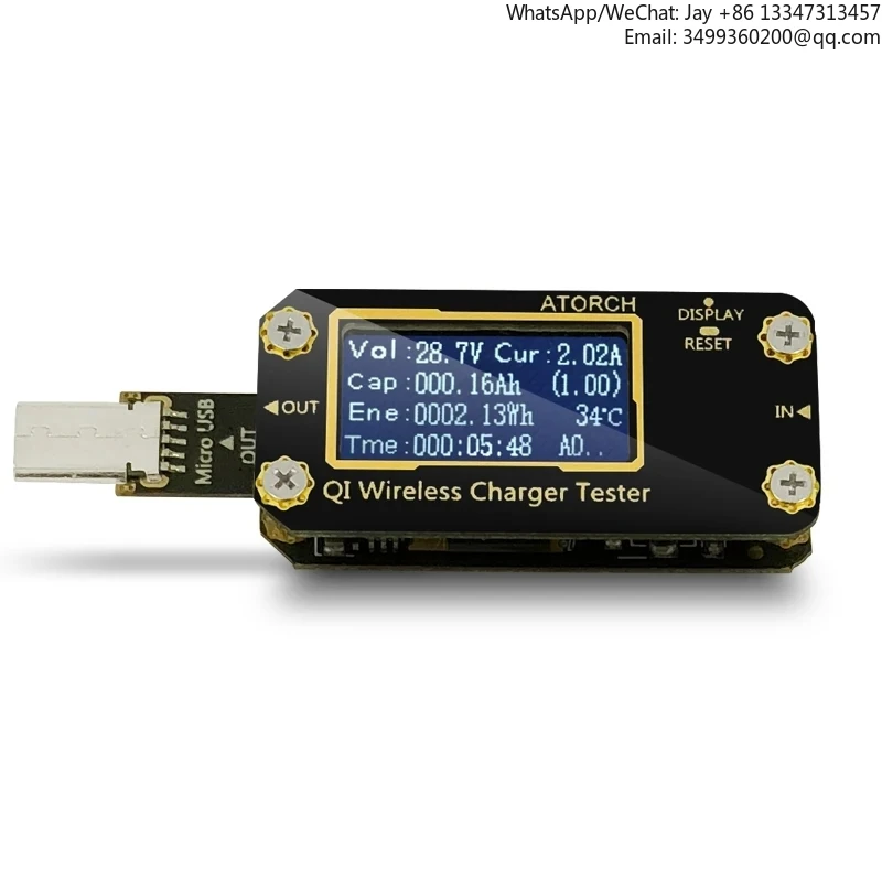 

Беспроводное зарядное устройство J7-QI 7-в-1, USB-тестер, цифровой вольтметр постоянного тока, измеритель напряжения и тока, амперметр, детектор, зарядное устройство для повербанка