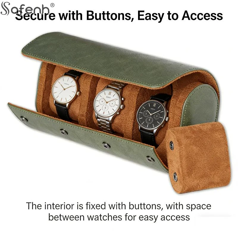 고급 가죽 시계 롤 1 2 3 슬롯 보관 케이스 정품  - Luxury Watch Case Travel 리뷰 및 가격