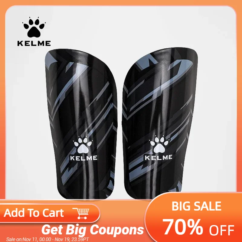 

KELME Adult Football Shin Pads Ultra Light Plate Knee Leg Protector Thick Unisex Soccer Guard Sport Safety Kid 8101HJ5001