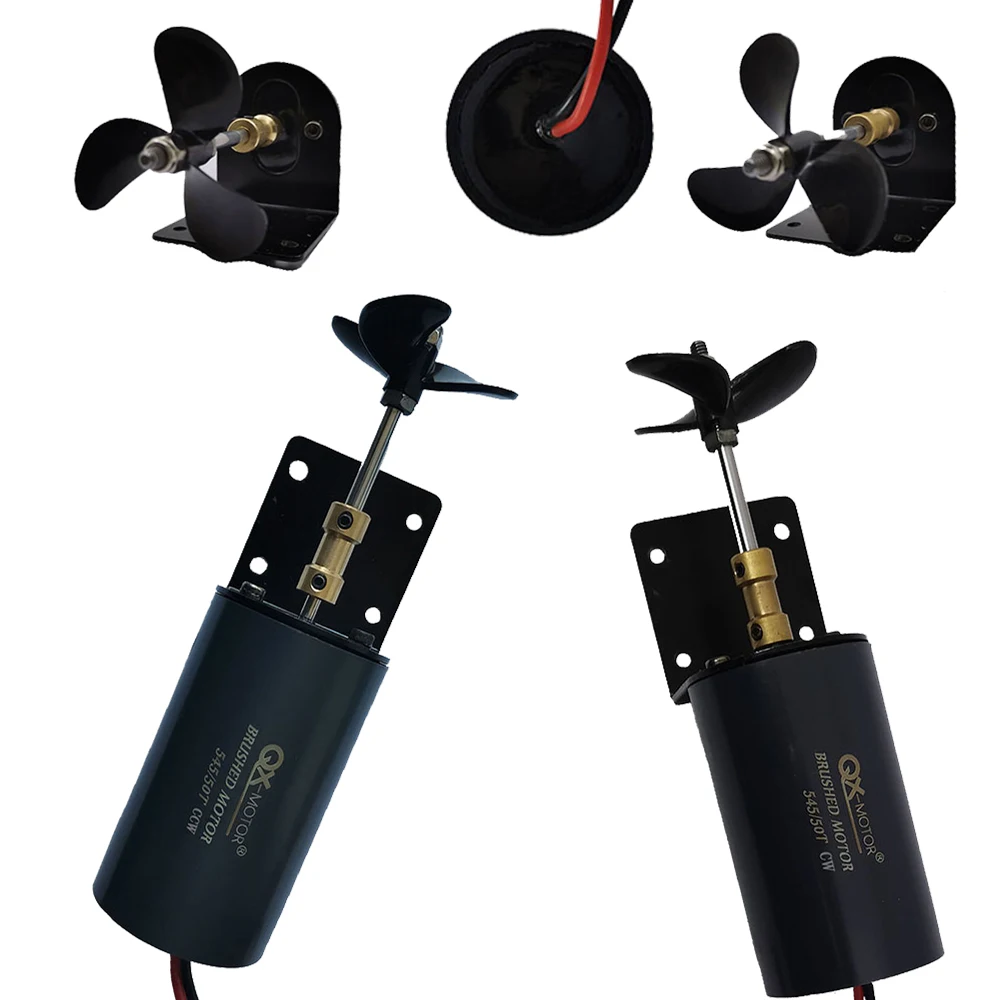 水中プロペラQX_motor 545/50t 12v 16vブラシモーター無人/ネスティングtrawler/リモコン/アヒルボート