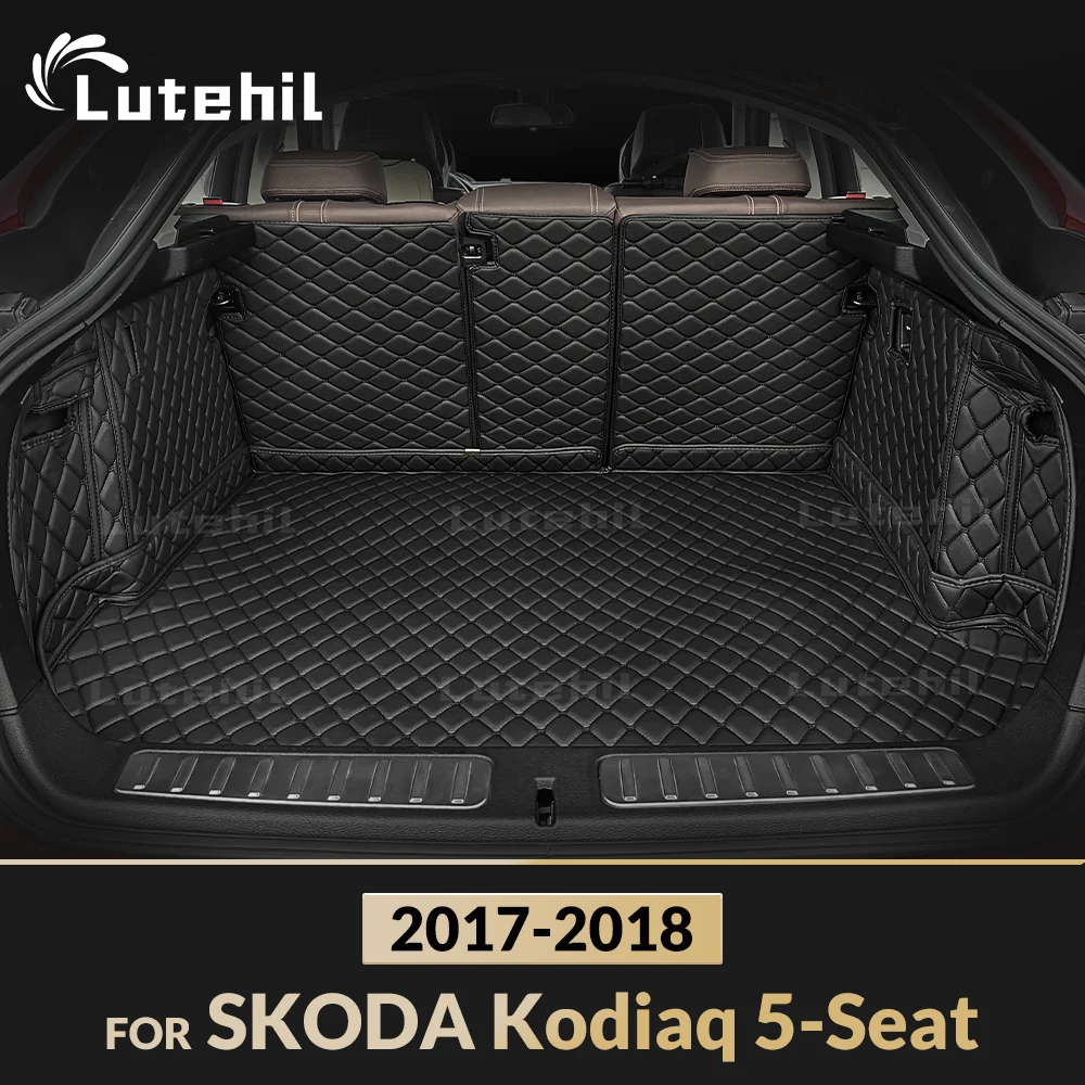 

Для SKODA Kodiaq 5-местный 2017 2018 авто полное покрытие коврик в багажник Lutehil автомобильный чехол для багажника коврик грузовой подкладки аксессуары для интерьера