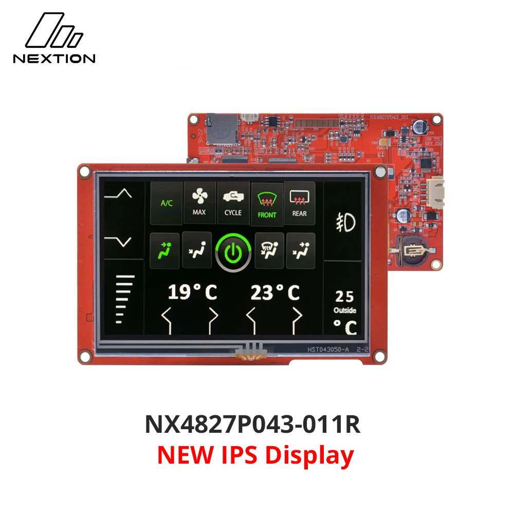 NEXTION 4,3 inch LCD-TFT HMI-displaymodule Intelligente serie RGB 65K kleur capacitief/resistief aanraakpaneel zonder behuizing