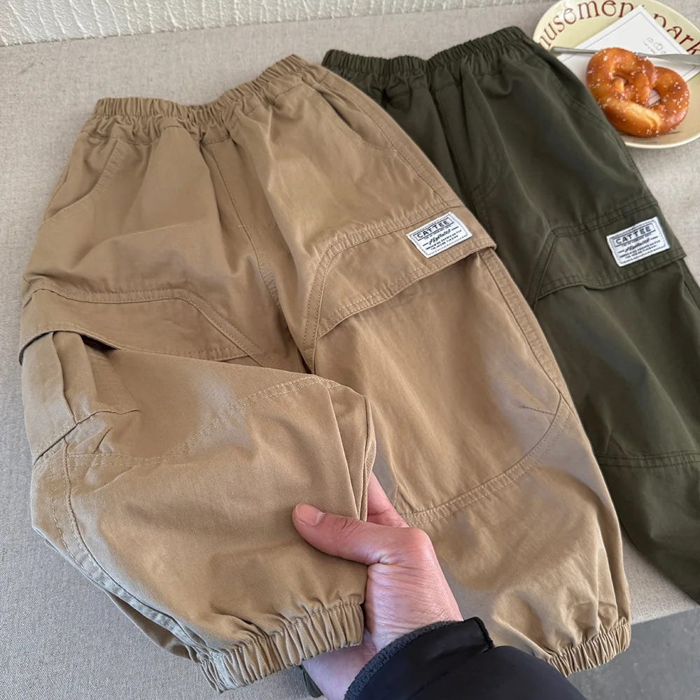 Childrens Pants Spring and Autumn New Style Western Korean Version Loose Work Pants Versatile Daily Fashion Casual
