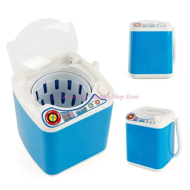 85ae غسالة كهربائية واقعية واقعية تظاهر بدور لعبة لعبة لعبة الغسيل للعب لعبة Dollhouse Play Dollhouse #4