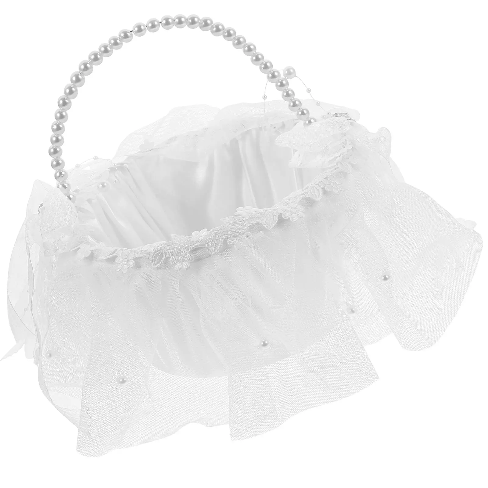 

Flower Girl Basket Wedding Party Ornament Pearl Baskets for Weddings Elegant Decoration Supplies Packing