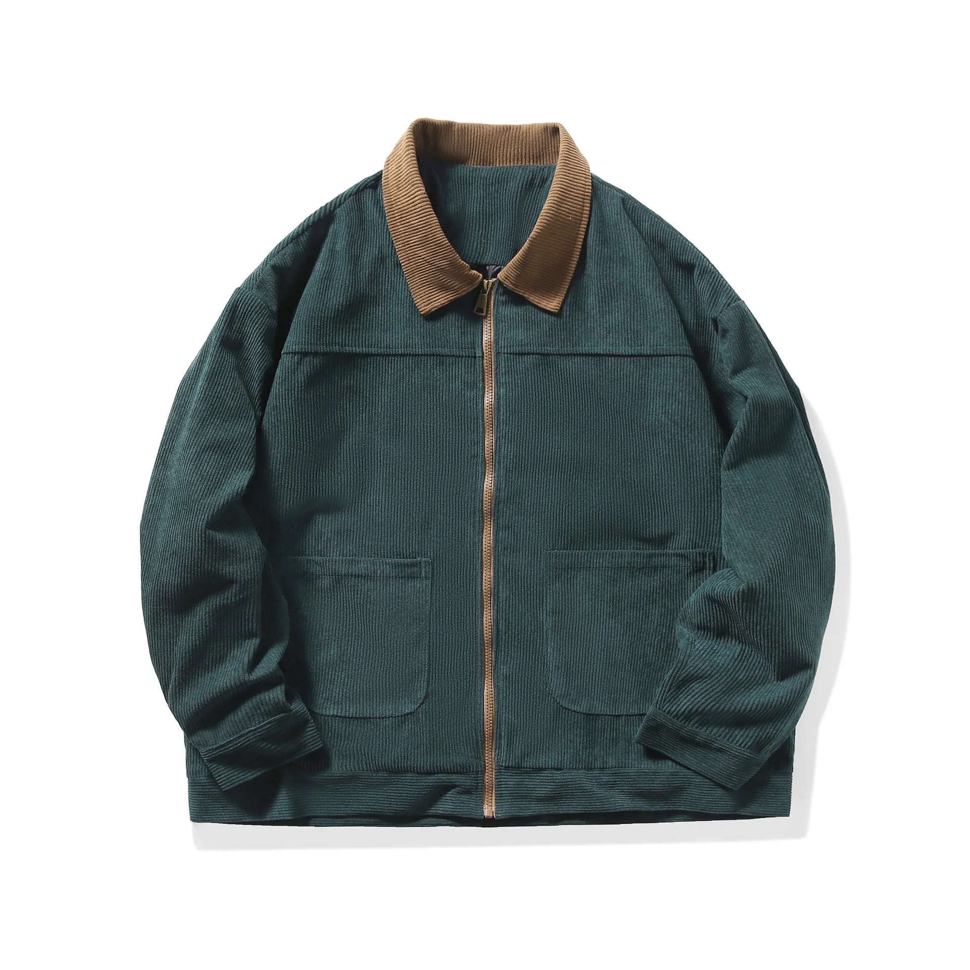 Manteau Homme Printemps Automne Couleur Contrastante Col Rabattu Veste Décontractée Ample Respirante