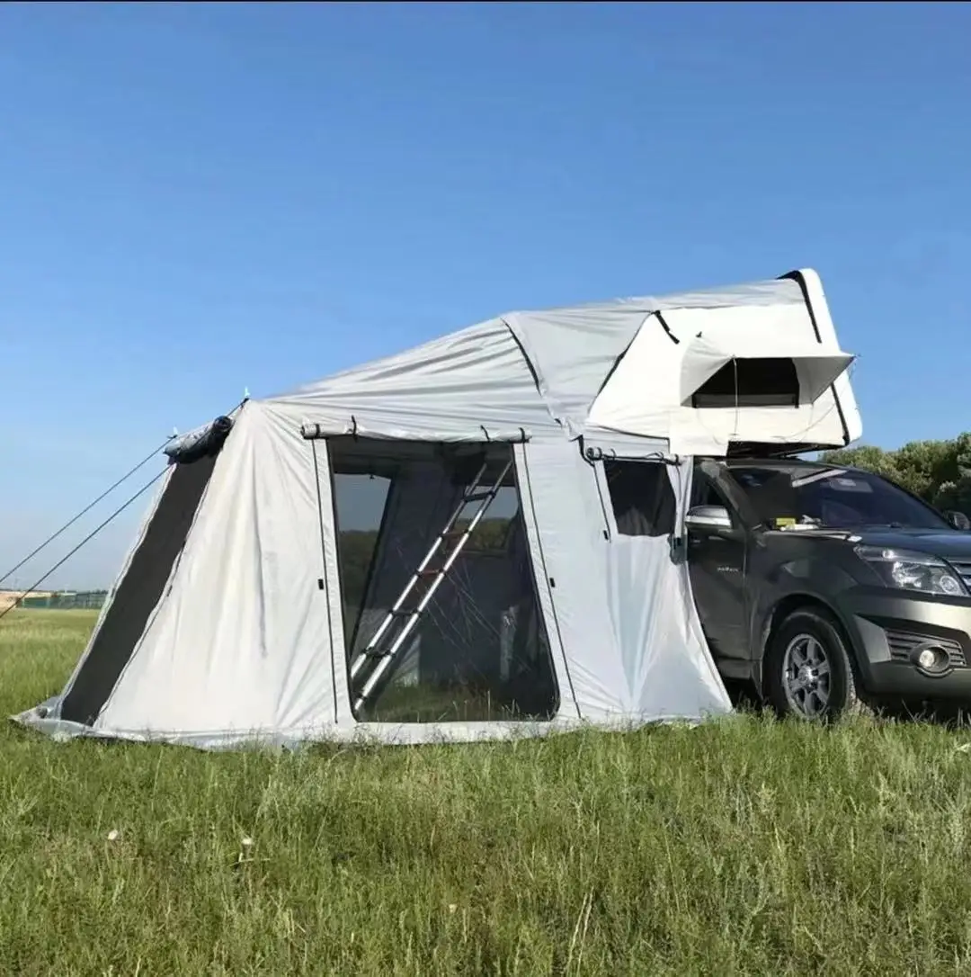 Super September Free Sample Hard Shell Rooftop tent Camping Car Roof Top Tent Waterproof Hard Case Rooftop Tent and Annex