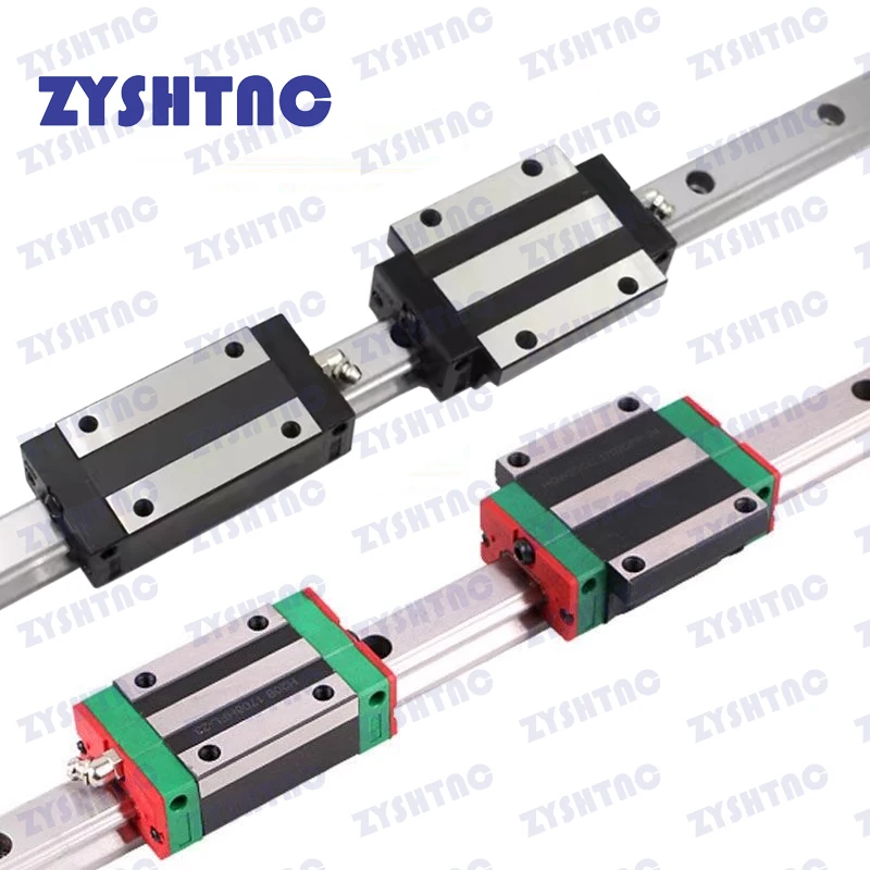 2pcs HGR15 linear guide rail any length 4pcs linear block carriage HGH15CA /flang HGW15CC HGH15 CNC parts