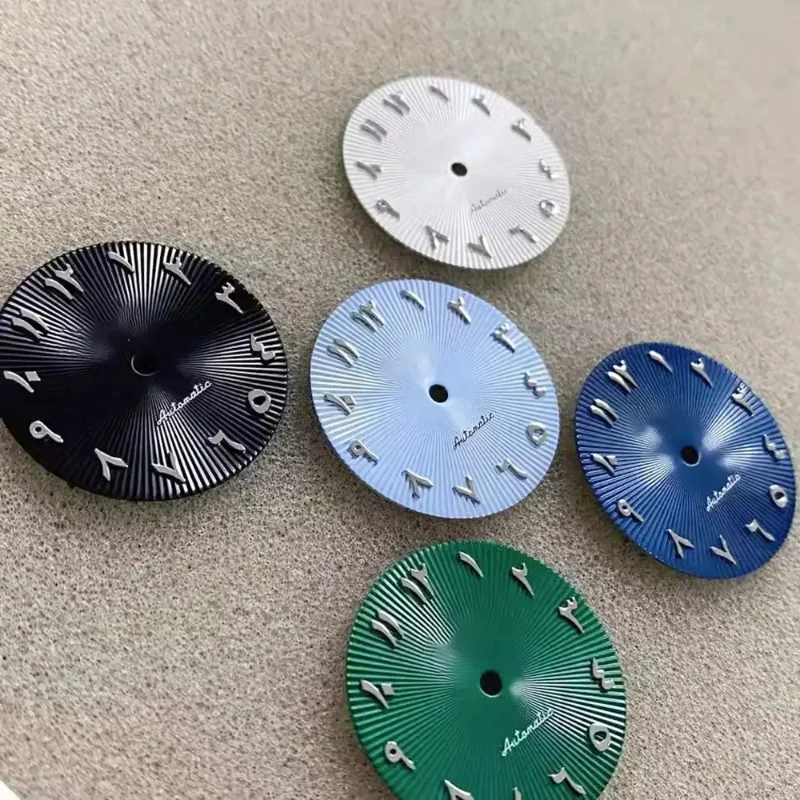 28.5mm NH35 Dial Roman Letters Watch Non Luminous Watch Parts S Dial Suitable for Seiko NH35 NH36 Movement Top Quality 5 Colors