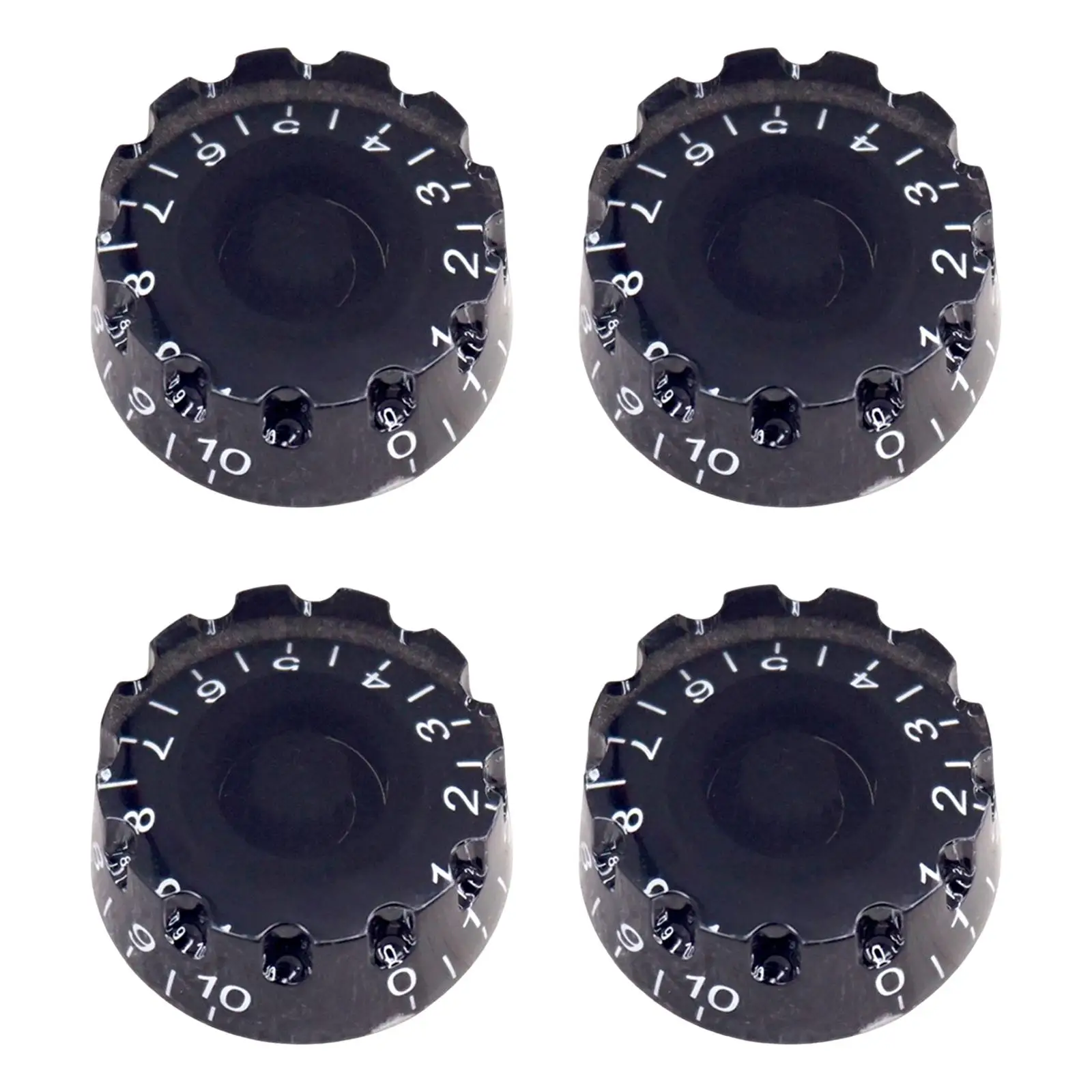 4 Pcs Speed Controllers with Number Scale Electric Guitar Accessories Acrylic